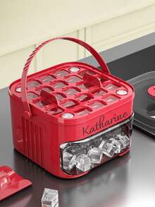 1pc Customized Logo Ice Cube Mold, Ice Maker Mold, Pressure Ice Cube Tray, Homemade Square Ice Cube Tray For Refrigerator - Multicolor - View 6