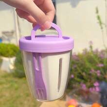 Double Layer Draining Salad Cup - Fruit Food Storage Containers - Beverage Cleaning Box - NAM GIỚI - Xem 5