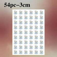 216-20 ملصق مخصص للعطلات بقطر 5 سم و 3 سم، ملصقات نصية متعددة الوظائف، ملصقات أكواب المياه، ملصقات أكياس تغليف الحلوى الصغيرة مناسبة لتغليف هدايا العطلات، ديكورات العطلات، ملصقات أظرف العطلات، ملصقات تغليف الحلوى والحلويات - متعدد الألوان - مشاهدة 7