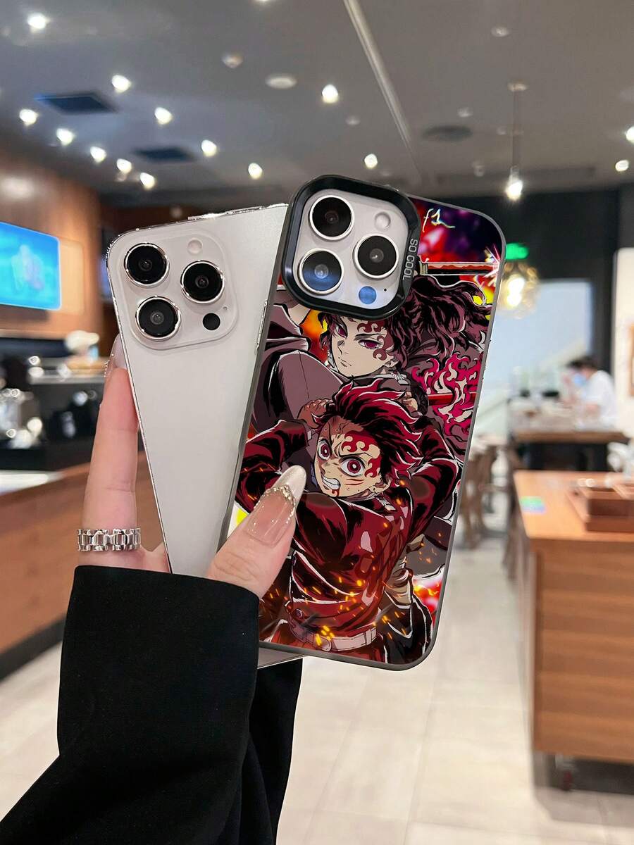 Anime warriors ready for battle intense action. This stylish phone case is compatible with iPhone 16, 15, 14 Pro Max, 13, 12, 11, XR, and XS Plus models. Made of TPU silicone, it offers shock and drop protection and a superior feel. It's an ideal gift for family, friends, and loved ones, and a perfect choice for Christmas, - Negro - Ver 1