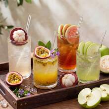 Tomnk 12pack Hobnail Drinking Glasses, 12 Oz Highball Glasses(6pcs) & 10 Oz Cocktail Glasses(6pcs) , Clear Embossed Boho Glass Cups Kitchen Bar Tumbler Glassware Set For Whiskey, Beer, Juice, Milk, Ideal Mother's Day Gift - Trong sáng - Xem 7