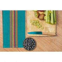 Cotton Craft 12 Pack Salsa Stripe Multi-Color Kitchen Towels 16x28 Inches- 100% Cotton - Paquete de 12 unidades - Ver 7