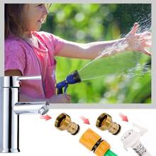 Brass Plated Yellow & Black Quick Connector Adapter For Kitchen Faucet - EU Standard Internal Thread (Plastic/Metal/Copper Alloy), Garden Hose Quick Coupler, Outdoor Water Connection, Standard Threaded Fitting, Metal Alloy Accessory, Outdoor Water Tool