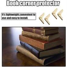 Adyoney 100Pcs 15mm / 3/5" Gold Metal Book Corner Protectors, Vintage Photo Corner Protector, For Scrapbooking, Photo Albums, Menus, And Folders, Vintage Style Book Edge Guards - / - View 4