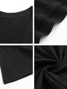 Grafisches Herren-T-Shirt aus schwarzer Baumwolle mit ADHS-Muster, kurzärmeliges T-Shirt aus 100 % Baumwolle, Unisex-Passform, perfektes Geschenk für Fans, Festival-Geschenk, Herren-T-Shirt, lokal hergestellt und versendet - Schwarz - Übersicht 2