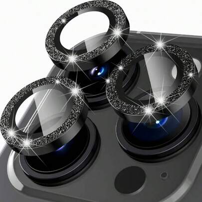 3 piezas Protector de anillo de metal compatible con iPhone 1716 15 14 13 11 12 Pro Max Mini Protección de lente de cámara Compatible con iPhone 11 14 Pro Max Aplicable a protector diario, oficina, hogar Protector de lente de cámara de teléfono Cristal brillante a prueba de agua a prueba de golpes resistente a arañazos