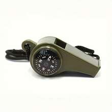 3-In-1 Emergency Survival Whistle With Compass, Thermometer And Lanyard, Durable PP Material - Perfect For Camping, Hiking, Mountaineering, Training, Rescue, Outdoor Adventure, Referee And Cheerleading, Survival Whistle, Multi-Functional Tool, Survival Compass, Emergency Preparation, Camping Gear, Camping Essentials - Multicolor - View 6