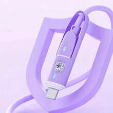 4-In-1 Super Fast Charging Cable, 66W PD | USB-C To Lightning, High-Speed Data Transfer, Compatible With IPhone, IPad, , , And More Devices - Purple/1pcs - View 2