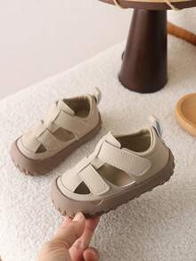 1双夏季新款婴儿凉鞋，幼儿防踢闭趾沙滩鞋 - 卡其色 - 查看 3
