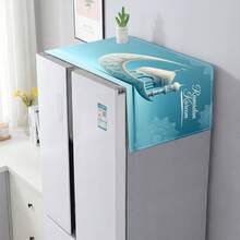 1 Piece Of Festival Festival Refrigerator Dust Cover, Decorative Dust Cover, Flat Print, Linen Material, Not Waterproof, Women's Day, Travel Essentials, Wedding Favors, Y2k, Bedroom, Car Accessories Women, Kitchen Decor, Wedding, Y2k, Party - Multicolor - View 11