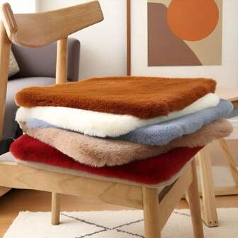 1 pieza Cojín de asiento de felpa antideslizante, almohadilla de silla multiusos para oficina, hogar, escuela, universal