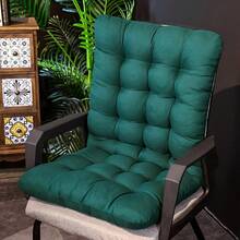 Bohemian Style Outdoor Cushion, Heavy-Duty With Full Back Support, All-Weather Double-Sided Seat Chair Pad, Hand Washable Polyester Cover & Straps For Furniture, For Indoor/Outdoor Use, Ideal Holiday, Balcony - màu xanh lá - Xem 2