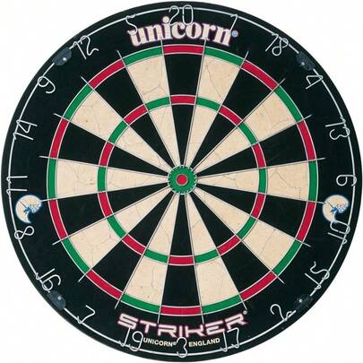 Classic, And Contender Bristle Steel Tip Dartboard Models - Recreational-Quality Bristle Dartboard - Rotatable Metal Number Ring - Slim Wire Fasteners To Reduce Bounce Outs