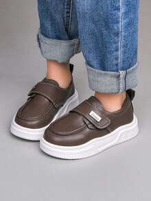 1双男女通用复古风平底休闲运动鞋，防滑，时尚百搭，适合幼儿、儿童，四季皆宜 - 棕色 - 查看 8