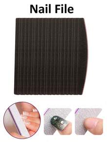 Nail File, Professional Nail File, Reusable Double-Sided Sandpaper Nail File (100/180 Grit), 1/5/10/20/35/50 Pcs, Home And Salon Manicure Tool, Women Gift, Manicure Tool, Nail Care Tool, Grooming Tool, Cosmetic Tool, Nail Care Accessory - Light Grey - View 7