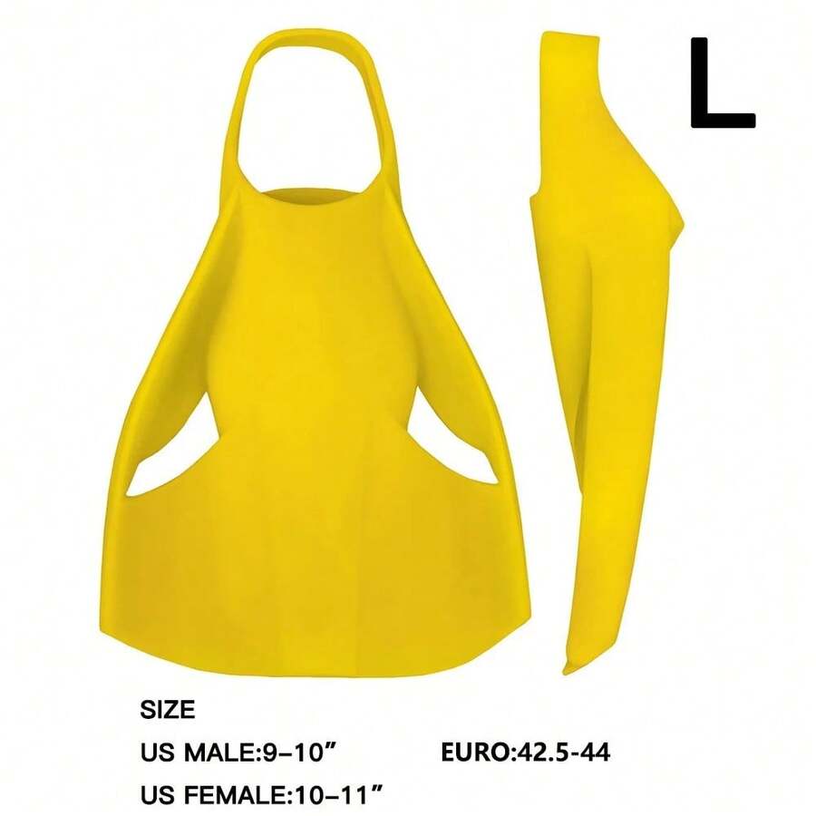 Edge Silicone Swimming Fins - 100% Silicone Training Fins - Enhance Leg Strength And Endurance For Men And Women - Yellow - View 1