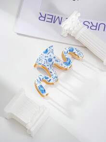 1pc New Fashionable Wave Pattern Hair Clips Suitable For Daily Use With Thick Hair And Charming, Suitable For Travel And Daily Wear Suitable For Daily Use, Home, School, Beach Vacation, Work Commute, Gatherings, Parties, Festivals, Birthday Gifts, Back-To-School Season, New Year, Valentine's Day, Mother's Day Gifts, Gift-Giving, Wedding Fashion Hair Accessories Elegant Hair Claws Women Hair Clutch Casual Hair Jaw Clip - Multicolor - View 3