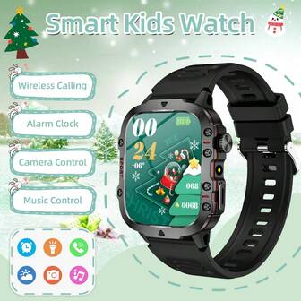 Kids Smart Watch: Voice Assistant, Breathing Training, Multiple Sports Modes | Kids Design, Raise Wrist To Wake, Brightness Adjustment, Weather Forecast, Flashlight | Stainless Steel Band, Zinc Alloy Case, Rechargeable Lithium-Ion Battery (Wireless)