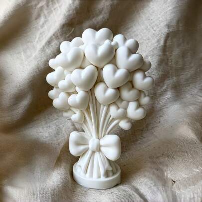DIY Heart-Shaped Bouquet Epoxy Resin Silicone Mold, Love Balloon Bouquet Candle Silicone Mold, Butterfly Balloon Plaster Cement Mold, Suitable For Home Decor, Holiday Gifts, Handicrafts, DIY Hobbies