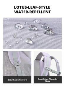 CAMEL CROWN Large Capacity Backpack, Hiking Casual Mountaineering Travel Outdoor Bag - Lilac - View 2