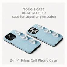 Compatible con los modelos de fundas de teléfono  17, 16, 15, 14, 13, 12, 11, 10, 9, 8, 7, X, XS, XR, Plus, Air, Pro, Max, SE, SE3, SE2.Esta funda para teléfono presenta un diseño de lazo simple y elegante con una construcción de doble capa que proporciona resistencia a los golpes, haciéndola duradera y robusta. PMGH - Colores mixtos - Ver 7