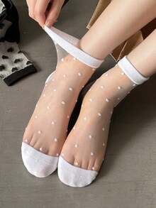 1/3 Pair Bow Lace Thigh High Socks, Suitable For Mini Skirts, Y2K Style, Valentine's Day Women's Wear, Women's Socks, Valentine's Day, Thigh High Socks, Valentine's Day Gift, Women's Thigh High Socks - Multicolor - View 2