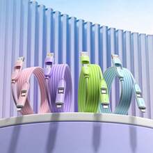 4-In-1 Super Fast Charging Cable, 66W PD | USB-C To Lightning, High-Speed Data Transfer, Compatible With IPhone, IPad, , , And More Devices - Purple/1pcs - View 5