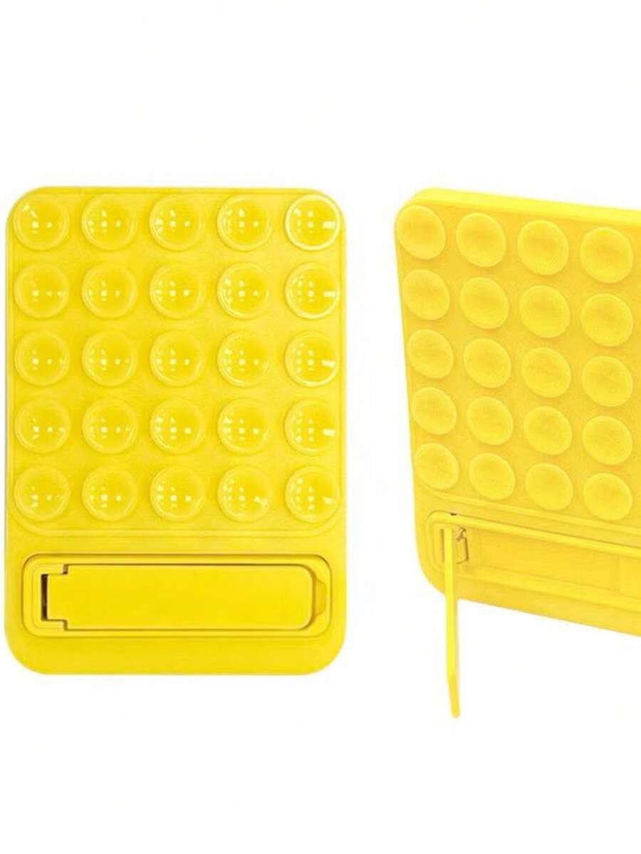 Silicone Suction Cup Holder For Cell Phones - Yellow - View 1