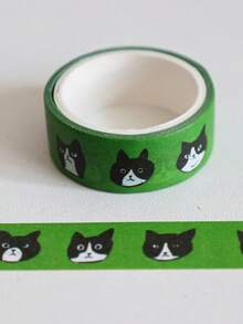 1PC Ins Style Japanese Cartoon Cat Dog Paper Tape DIY Cute Animal Tape Roll Journal Material Decorative Tape - Multicolor - View 6