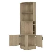 Mueble Bar Esquinero Con Almacén Para Botellas Y Copas 180cm - Multicolor - Ver 6