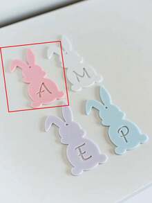 Customized Easter Bunny Acrylic Gift Basket With Initial Label, Easter Gift, Holiday Gift, Birthday Gift, Easter Ornament, New Year Gift - Multicolor - View 14