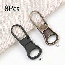 4/8/10pcs Metal Detachable Zipper Pulls Replacement Zipper Heads, Universal Zipper Sliders For Bag, Clothing Repair - Multicolor - View 27