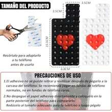 2PCS Soporte Desmontable de Silicona con Doble Cara para Celular, Ventosas para Celular, Soporte Teléfono con Ventosa, Sujeción para Selfies y Videos - Compatible con y Android(Rosa)(Blanco y Negro) - Multicolor - Ver 4