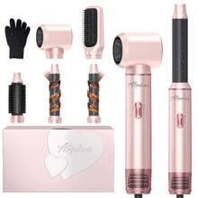 ATOPSKINS 2026 Upgraded 5-In-1 Multi-Function Hot Air Brush & Hair Dryer | Detachable Set + LED Display (Precise Temperature Control) | Fast Heating, Auto Curling | Perfect Christmas Gift For Travel And Daily Use - EU F Type Plug(220-240V) - View 15