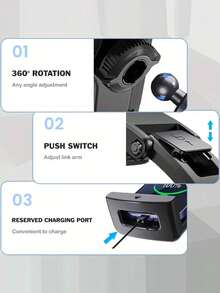 4.7-14 Inch 360° Rotation Anti-Shake Car Phone & Tablet Mount | Upgraded Strong Suction Cup For Dashboard/Windshield | Universal Fit Compatible With Iphones/Smartphones/IPads | Non-Slip ABS Holder | Stable For Car Navigation | All Vehicles Car Interior Accessories Compatible With IPhone, Android Phone, Gift For Birthday, Family, Friends Gifts Birthday Driving Car Accessories Car Phone Holder Strong Load-Bearing - Black - View 7
