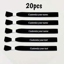 [Custom] Personalized Party Wristbands, Disposable Ribbon Bracelets, Conference Event Check-In Wristbands, Customized, Suitable For Events, Birthdays, Weddings, Group Gatherings, Music Festivals And Concerts, Adding A Festive Atmosphere To Music Concerts And Holiday Celebrations - Multicolor - View 16