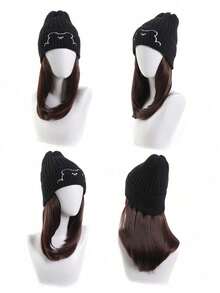 18 Inch Synthetic Wig, Fashionable Teddy Bear Braided Headband, Suitable For Everyday Wear In Autumn/Winter - Multicolor - View 8