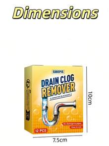 1片高效管道疏通片，有效溶解油脂和毛发，快速疏通管道，适用于厨房、水槽、厕所、下水道及各种排水系统，有效维护家庭排水畅通。 - 固體 - 查看 12