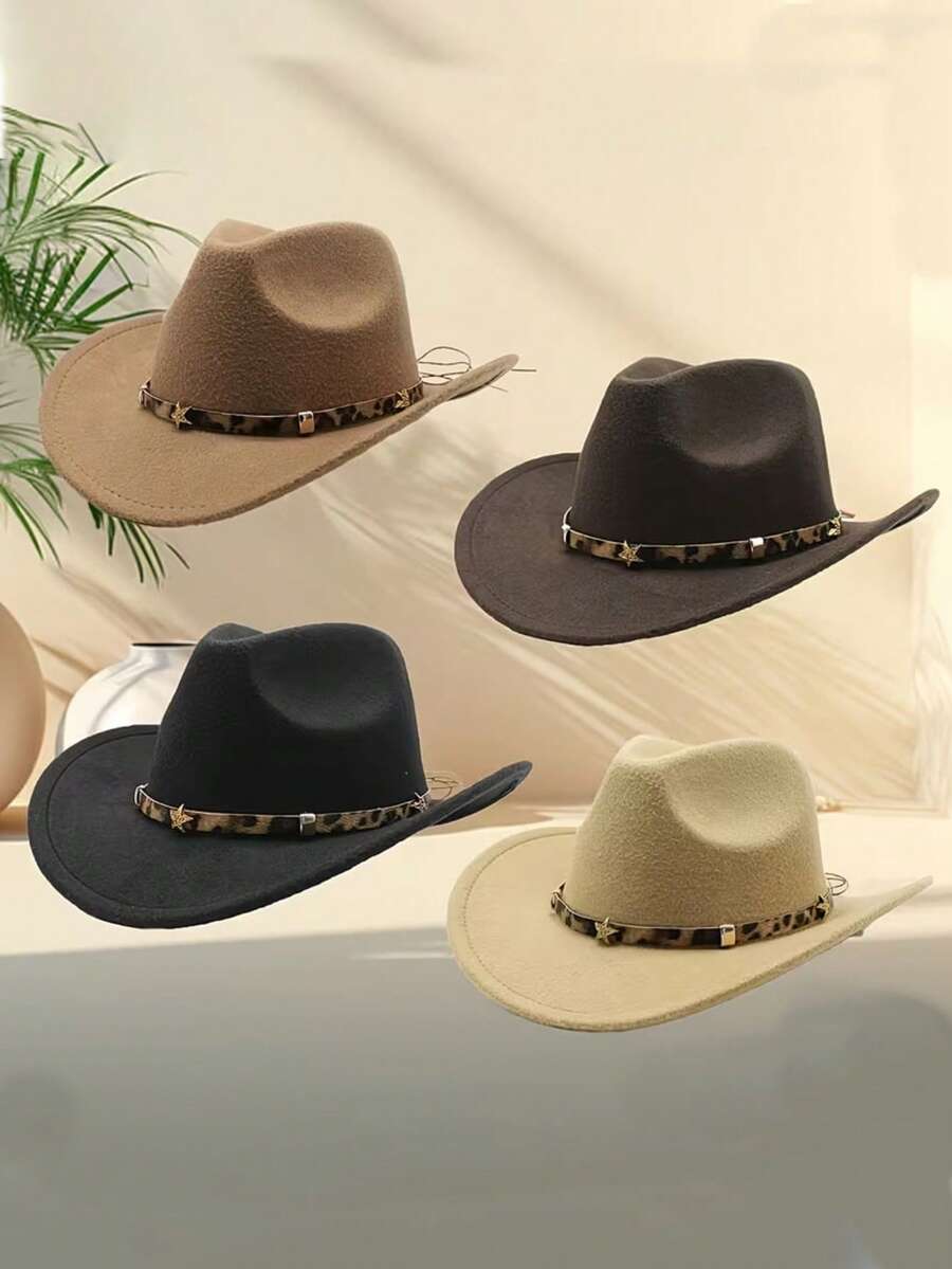 1顶西部牛仔帽宽边软呢帽 - 轻便设计，适合日常使用、户外活动、西部主题活动、摄影和牧场场景。 - 禮帽 - 查看 1