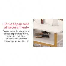 Mesa de Maquillaje de Marmol Blanco y Oro con Estante, Amplio Espacio para Cosméticos, Mesa de Maquillaje para Hogar y Salón de Belleza, Mesa de Uñas de Minimalismo - Estante dorado + tablero blanco - Ver 2