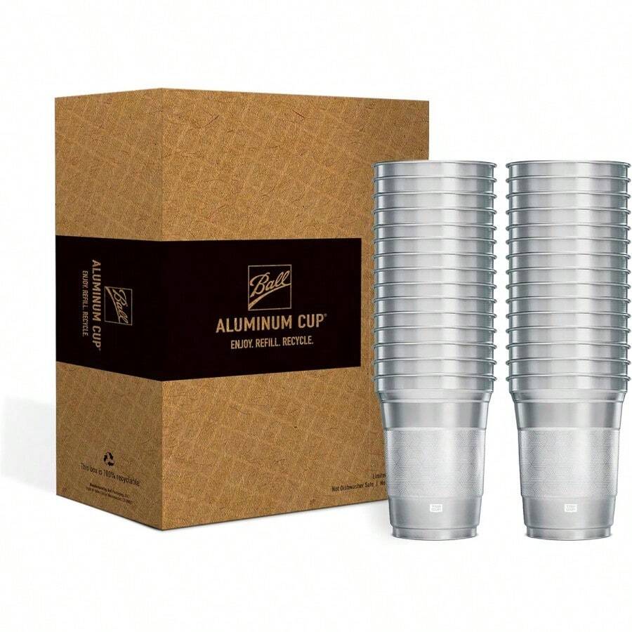 parte superior Cup by Ball - 16 onzas 30 unidades tazas de fiesta de aluminio reutilizables Diseño sigiloso Mantenimiento en frío reciclable fabricado en Estados Unidos - parte superiorCopaSigilo - Ver 1