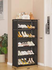 这款节省空间的8/7/6/5层门式鞋柜配有防尘帘，是节日送礼的理想之选。它适用于各种场所，例如家庭、酒店、宿舍、客厅、阳台、玄关等。这款鞋柜易于拆装，不占用太多空间，大容量设计有效收纳整理家用鞋子。 - 彩色 - 查看 7