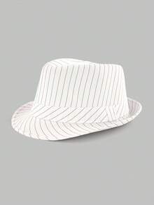 1顶波西米亚复古纯色涤纶爵士帽，英伦风格软呢帽，日常百搭，男女皆宜