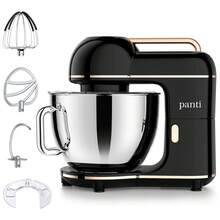 Stand Mixer, 6.5 Quart 300W Heavy-Duty Electric Mixing Machine With 10-Speed, Dough Hook, Flat Beater, Wire Whisk & Splash Guard - Bowl Suitable For, Cake, Cookie Dough, Whipping, Egg Beater - Ideal For Home & Families - 黑色 - 查看 2