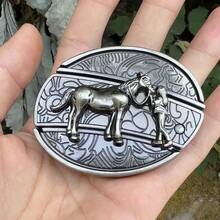 1 PC Fashionable Retro Personalized Belt Buckle, Fashionable Belt Buckle, Men's Belt Buckle Accessory - Flowers - View 21