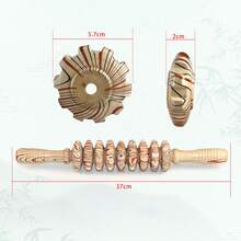 Yoga Meridian Rod Shaft Whole Body Massage Roller, 9 Rollers Wooden Massager Handheld Roller Stick Trigger, Pounded Waist Back Massage Neck Leg Wooden Massager, Body Back Wood Therapy Curved Roller For Maderoterapia, Lymphatic Drainage, Cellulite Massage, Natural Muscle Massage Stick Tool For Massage And Relaxation - Nhiều màu - Xem 8