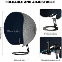 Professional Studio Recording Microphone Isolation Shield Pop Filter High Density Absorbent Foam Is Used To Filter Vocal. Suitable For Blue  And Other Condenser Microphones AO-504 With Stand - Newly Launched - View 6