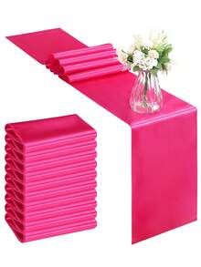 1pc/5pcs/10pcs Satin Table Runner Ribbon Table Runner, Suitable For Home, Party, Wedding, Restaurant, Hotel, Event, Birthday Decor - Multicolor - View 41