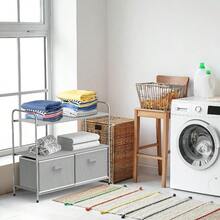 Simple Houseware Almacenamiento de clóset de 3 Niveles con 2 cajones Color Gris - gris - Ver 7