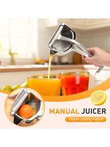 One Portable Aluminum Alloy Multi-Functional Citrus Juicer - A Highly Efficient Manual Lemon Juicer With An Easy-Squeeze Design And Non-Slip Handle, Making Juicing Effortless Without Electricity, Saving Kitchen Space - A Must-Have Kitchen Gadget For Fresh Juice Lovers. - 彩色 - 查看 8